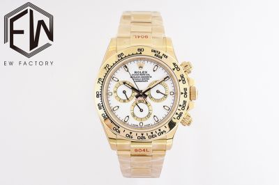 EW Factory ROLEX Daytona 40*12.4MM Cerachrom Ice Blue 904L Steel White Dial Watch